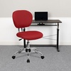 image:imageFlash Furniture Beverly MidBack Swivel Mesh Office Chair with Padded Seat HeightAdjustable Ergonomic Padded Office Desk Chair BlackChromeRed
