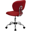 image:imageFlash Furniture Beverly MidBack Swivel Mesh Office Chair with Padded Seat HeightAdjustable Ergonomic Padded Office Desk Chair BlackChromeRed