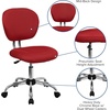 image:imageFlash Furniture Beverly MidBack Swivel Mesh Office Chair with Padded Seat HeightAdjustable Ergonomic Padded Office Desk Chair BlackChromeRed