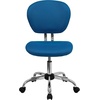 image:imageFlash Furniture Beverly MidBack Swivel Mesh Office Chair with Padded Seat HeightAdjustable Ergonomic Padded Office Desk Chair BlackChromeTurquoise