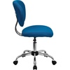 image:imageFlash Furniture Beverly MidBack Swivel Mesh Office Chair with Padded Seat HeightAdjustable Ergonomic Padded Office Desk Chair BlackChromeTurquoise