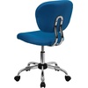 image:imageFlash Furniture Beverly MidBack Swivel Mesh Office Chair with Padded Seat HeightAdjustable Ergonomic Padded Office Desk Chair BlackChromeTurquoise