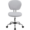 image:imageFlash Furniture Beverly MidBack Swivel Mesh Office Chair with Padded Seat HeightAdjustable Ergonomic Padded Office Desk Chair BlackChromeWhite
