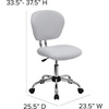 image:imageFlash Furniture Beverly MidBack Swivel Mesh Office Chair with Padded Seat HeightAdjustable Ergonomic Padded Office Desk Chair BlackChromeWhite