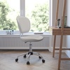 image:imageFlash Furniture Beverly MidBack Swivel Mesh Office Chair with Padded Seat HeightAdjustable Ergonomic Padded Office Desk Chair BlackChromeWhite