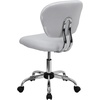 image:imageFlash Furniture Beverly MidBack Swivel Mesh Office Chair with Padded Seat HeightAdjustable Ergonomic Padded Office Desk Chair BlackChromeWhite