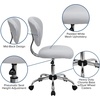 image:imageFlash Furniture Beverly MidBack Swivel Mesh Office Chair with Padded Seat HeightAdjustable Ergonomic Padded Office Desk Chair BlackChromeWhite