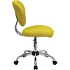image:imageFlash Furniture Beverly MidBack Swivel Mesh Office Chair with Padded Seat HeightAdjustable Ergonomic Padded Office Desk Chair BlackChromeYellow