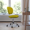 image:imageFlash Furniture Beverly MidBack Swivel Mesh Office Chair with Padded Seat HeightAdjustable Ergonomic Padded Office Desk Chair BlackChromeYellow
