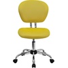 image:imageFlash Furniture Beverly MidBack Swivel Mesh Office Chair with Padded Seat HeightAdjustable Ergonomic Padded Office Desk Chair BlackChromeYellow