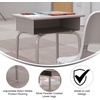 image:imageFlash Furniture Billie Student Desk  Gray Open Front Metal School Desk  24W x 18D Adjustable Height Durable Desk for School or Remote Learning Set of 5Gray GraniteSilver