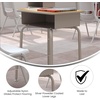 image:imageFlash Furniture Billie Student Desk  Gray Open Front Metal School Desk  24W x 18D Adjustable Height Durable Desk for School or Remote Learning Set of 5MapleSilver
