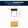 image:imageFlash Furniture Billie Student Desk  Gray Open Front Metal School Desk  24W x 18D Adjustable Height Durable Desk for School or Remote Learning Set of 5MapleSilver