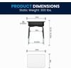 image:imageFlash Furniture Billie Student Desk  Gray Open Front Metal School Desk  24W x 18D Adjustable Height Durable Desk for School or Remote Learning Set of 5Grey