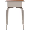 image:imageFlash Furniture Billie Student Desk  Gray Open Front Metal School Desk  24W x 18D Adjustable Height Durable Desk for School or Remote Learning Set of 5WalnutSilver