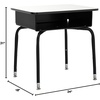 image:imageFlash Furniture Billie Student Desk  Gray Open Front Metal School Desk  24W x 18D Adjustable Height Durable Desk for School or Remote Learning Set of 5Grey