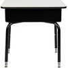 image:imageFlash Furniture Billie Student Desk  Gray Open Front Metal School Desk  24W x 18D Adjustable Height Durable Desk for School or Remote Learning Set of 5Grey