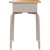 image:imageFlash Furniture Billie Student Desk  Gray Open Front Metal School Desk  24W x 18D Adjustable Height Durable Desk for School or Remote Learning Set of 5MapleSilver