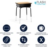 image:imageFlash Furniture Billie Student Desk  Gray Open Front Metal School Desk  24W x 18D Adjustable Height Durable Desk for School or Remote Learning Set of 5Natural