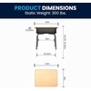 image:imageFlash Furniture Billie Student Desk  Gray Open Front Metal School Desk  24W x 18D Adjustable Height Durable Desk for School or Remote Learning Set of 5Natural