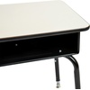 image:imageFlash Furniture Billie Student Desk  Gray Open Front Metal School Desk  24W x 18D Adjustable Height Durable Desk for School or Remote Learning Set of 5Grey