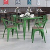 image:imageFlash Furniture BlackAntique Gold Metal Chair with Wood Seat and ArmsGreen