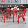 image:imageFlash Furniture BlackAntique Gold Metal Chair with Wood Seat and ArmsRed