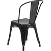 image:imageFlash Furniture Blake Commercial Grade 4 Pack Distressed Orange Metal IndoorOutdoor Stackable ChairBlack