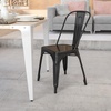 image:imageFlash Furniture Blake Commercial Grade 4 Pack Distressed Orange Metal IndoorOutdoor Stackable ChairBlack