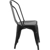 image:imageFlash Furniture Blake Commercial Grade 4 Pack Distressed Orange Metal IndoorOutdoor Stackable ChairBlack
