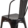 image:imageFlash Furniture Blake Commercial Grade 4 Pack Distressed Orange Metal IndoorOutdoor Stackable ChairBlackantique Gold