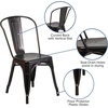 image:imageFlash Furniture Blake Commercial Grade 4 Pack Distressed Orange Metal IndoorOutdoor Stackable ChairBlackantique Gold