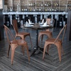 image:imageFlash Furniture Blake Commercial Grade 4 Pack Distressed Orange Metal IndoorOutdoor Stackable ChairCopper