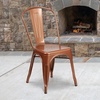 image:imageFlash Furniture Blake Commercial Grade 4 Pack Distressed Orange Metal IndoorOutdoor Stackable ChairCopper