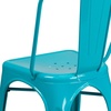 image:imageFlash Furniture Blake Commercial Grade 4 Pack Distressed Orange Metal IndoorOutdoor Stackable ChairCrystal Tealblue