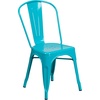 image:imageFlash Furniture Blake Commercial Grade 4 Pack Distressed Orange Metal IndoorOutdoor Stackable ChairCrystal Tealblue