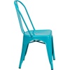 image:imageFlash Furniture Blake Commercial Grade 4 Pack Distressed Orange Metal IndoorOutdoor Stackable ChairCrystal Tealblue