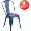 image:imageFlash Furniture Blake Commercial Grade 4 Pack Distressed Orange Metal IndoorOutdoor Stackable ChairDistressed Antique Blue
