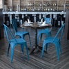 image:imageFlash Furniture Blake Commercial Grade 4 Pack Distressed Orange Metal IndoorOutdoor Stackable ChairDistressed Antique Blue