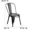 image:imageFlash Furniture Blake Commercial Grade 4 Pack Distressed Orange Metal IndoorOutdoor Stackable ChairDistressed Black