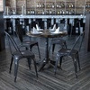 image:imageFlash Furniture Blake Commercial Grade 4 Pack Distressed Orange Metal IndoorOutdoor Stackable ChairDistressed Black