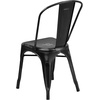 image:imageFlash Furniture Blake Commercial Grade 4 Pack Distressed Orange Metal IndoorOutdoor Stackable ChairDistressed Black