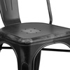 image:imageFlash Furniture Blake Commercial Grade 4 Pack Distressed Orange Metal IndoorOutdoor Stackable ChairDistressed Black