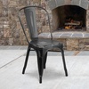 image:imageFlash Furniture Blake Commercial Grade 4 Pack Distressed Orange Metal IndoorOutdoor Stackable ChairDistressed Black