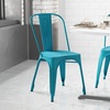 image:imageFlash Furniture Blake Commercial Grade 4 Pack Distressed Orange Metal IndoorOutdoor Stackable ChairDistressed Blue