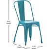 image:imageFlash Furniture Blake Commercial Grade 4 Pack Distressed Orange Metal IndoorOutdoor Stackable ChairDistressed Blue