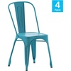 image:imageFlash Furniture Blake Commercial Grade 4 Pack Distressed Orange Metal IndoorOutdoor Stackable ChairDistressed Blue