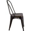 image:imageFlash Furniture Blake Commercial Grade 4 Pack Distressed Orange Metal IndoorOutdoor Stackable ChairDistressed Copper
