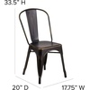 image:imageFlash Furniture Blake Commercial Grade 4 Pack Distressed Orange Metal IndoorOutdoor Stackable ChairDistressed Copper