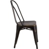 image:imageFlash Furniture Blake Commercial Grade 4 Pack Distressed Orange Metal IndoorOutdoor Stackable ChairDistressed Copper